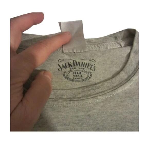 Jack Daniel’s Tennessee Whiskey Graphic Tee Gray Vintage Style T-Shirt Size S - Picture 6 of 7